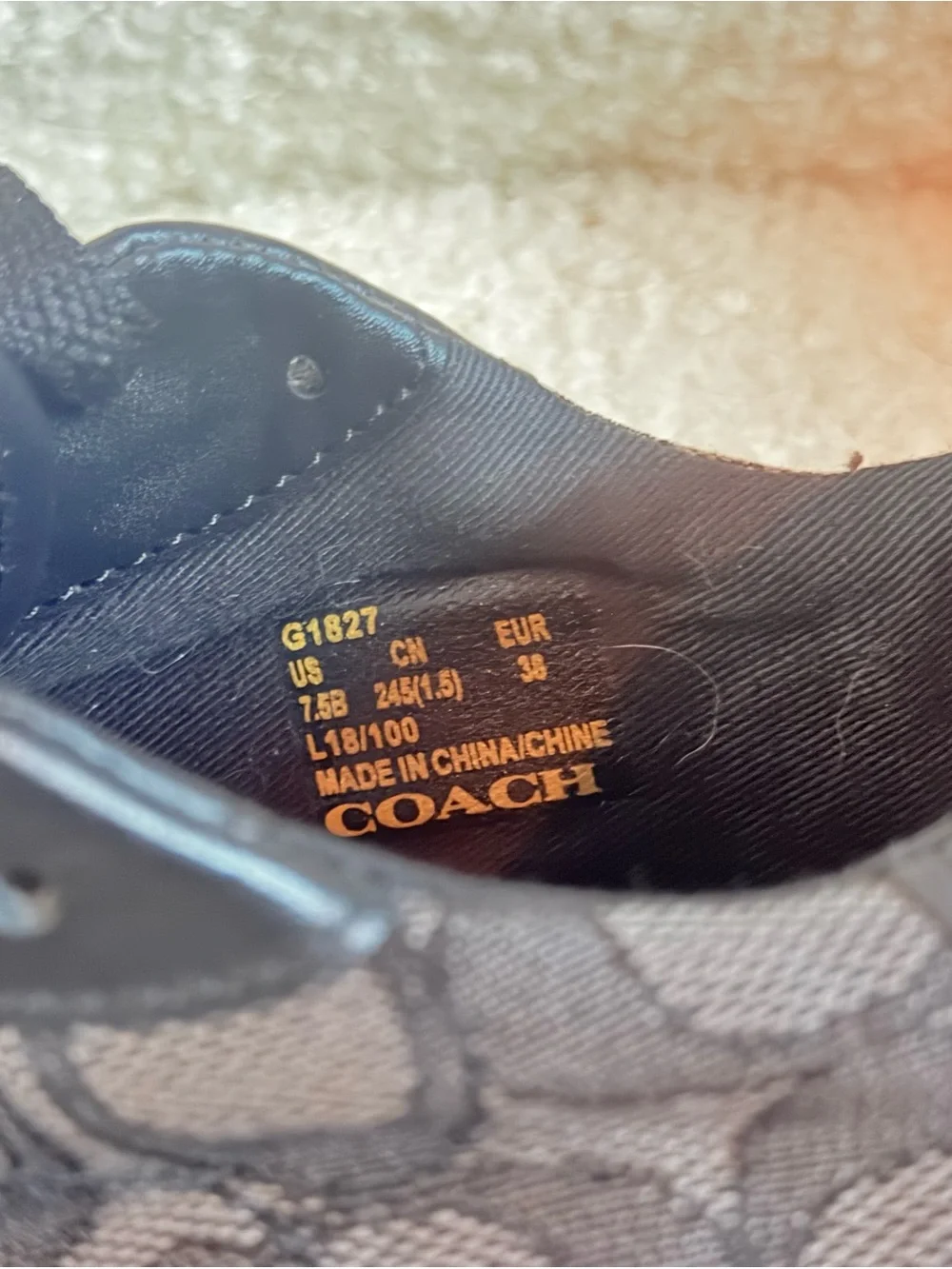 Coach Low Top Sneakers- Like New ( Style Code: G1827)